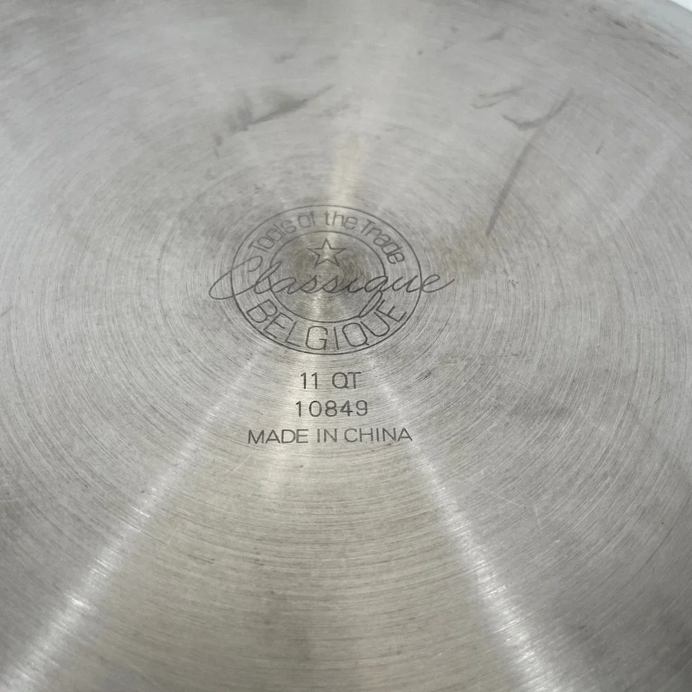 Tools of the Trade Belgique Classique 11 QT Stainless Steel Stock Pot Dome Lid